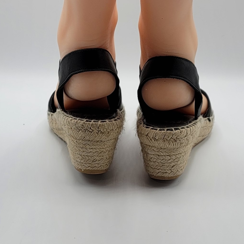 Andre' Assous Leather Espadrille Wedge Sandal - Picture 4 of 6